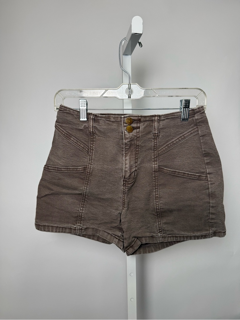 Universal Thread High-Waist Utility Shorts in Taupe #81